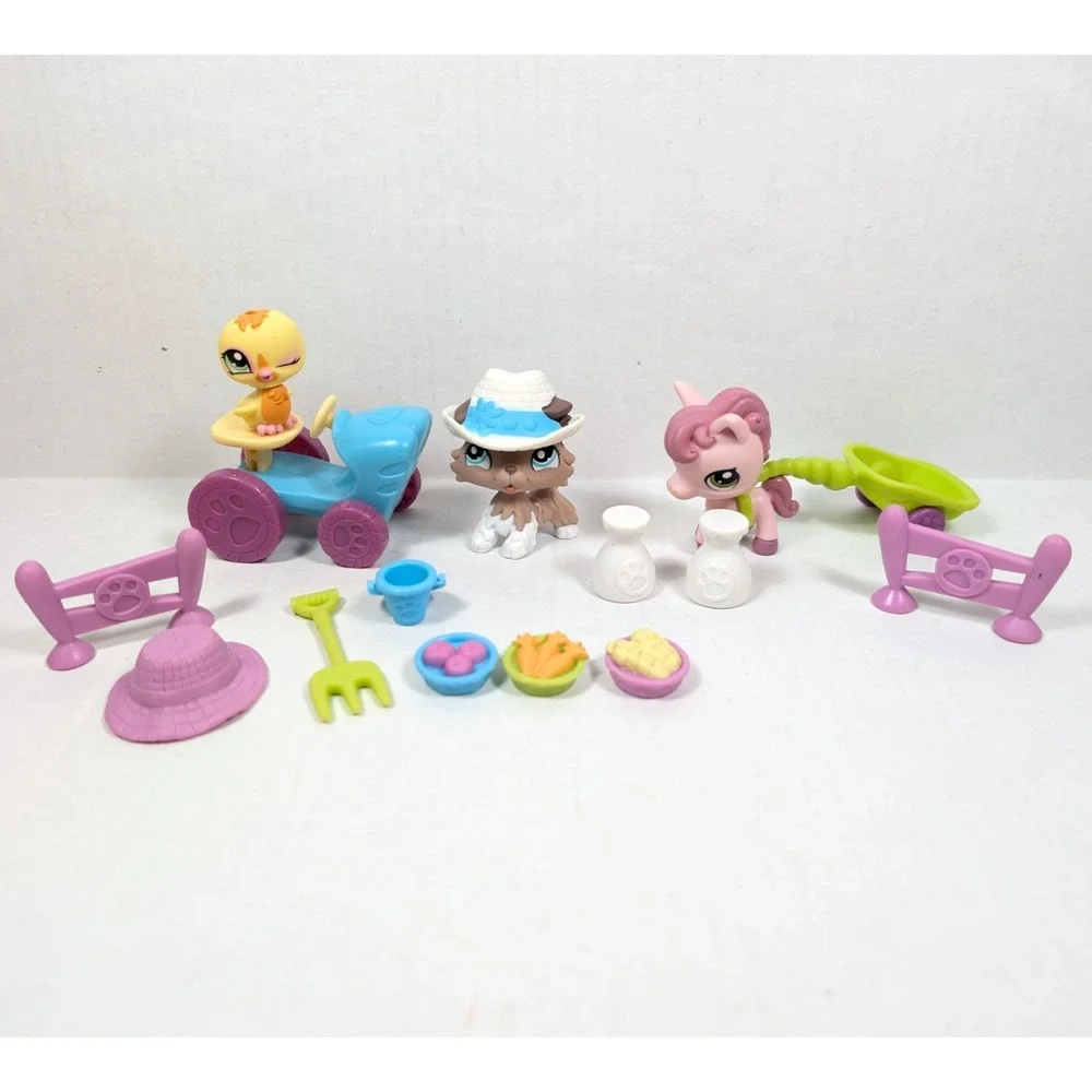 Authentic Littlest Pet Shop Barnyard Pets Playset #1329 1330 1331 COMPLETE